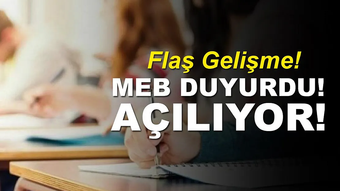 MEB'den okullarla ilgili flaş bir açıklama!