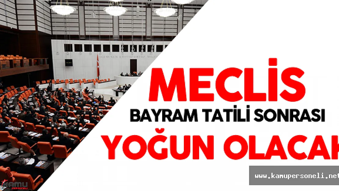 Meclis'i Bayram Tatili Sonrası Yoğun Gündem Bekliyor