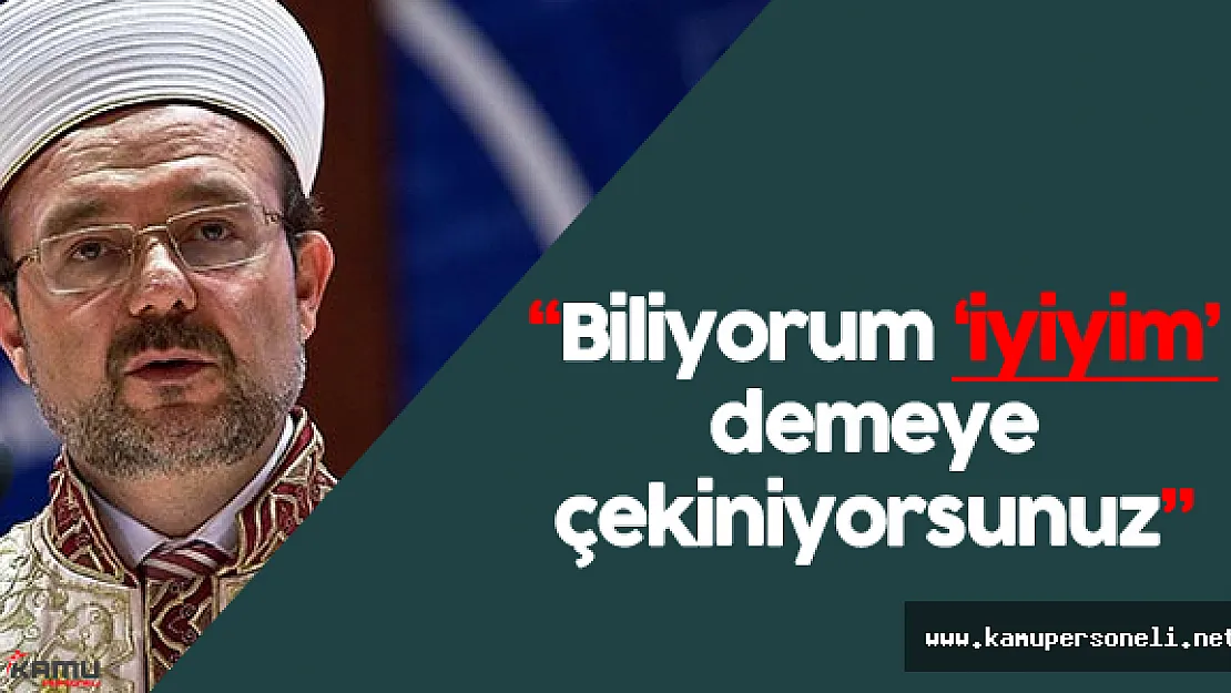 Mehmet Görmez: &quotMedine'de bombalar patladı. Biz 'bayram' diyoruz ama..."