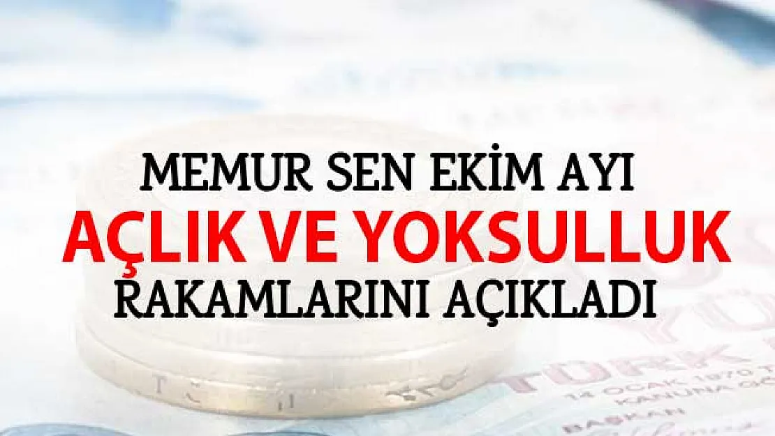Memur Sen Ekim Ayı Açlık ve Yoksulluk Rakamları Açıklandı
