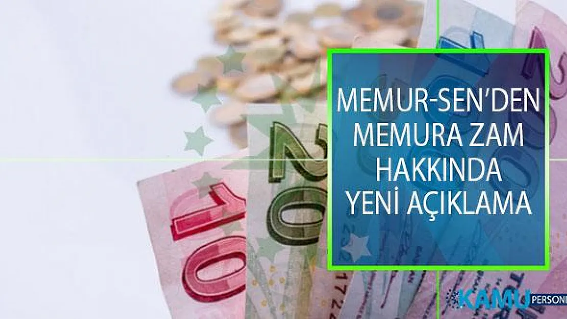 Memur-Sen Genel Başkanı Ali Yalçın'dan Memura Zam Hakkında Yeni Açıklama!