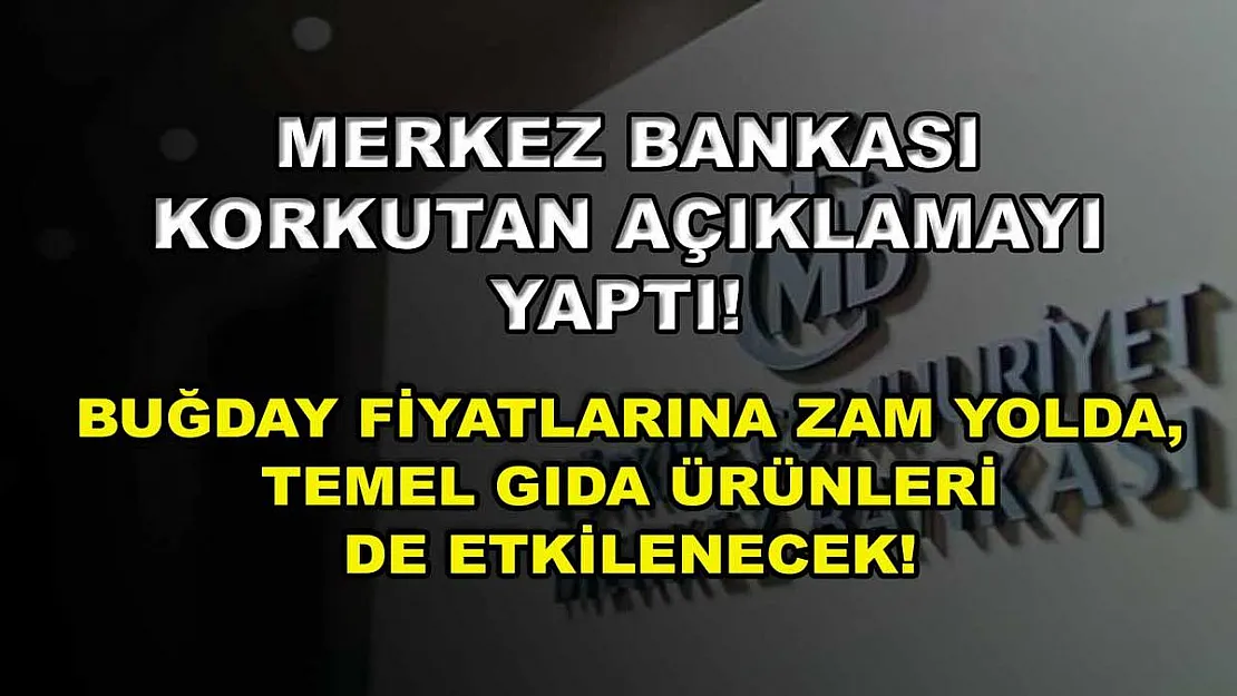 Merkez Bankası korkutan açıklamayı yaptı! Buğday fiyatlarına zam yolda, temel gıda ürünleri de etkilenecek!