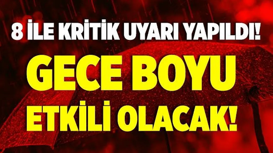 Meteoroloji 8 ile son dakika uyarısı yaptı! Çok şiddetli gök gürültülü sağanak yağış geliyor! Gece boyu etkili olacak!
