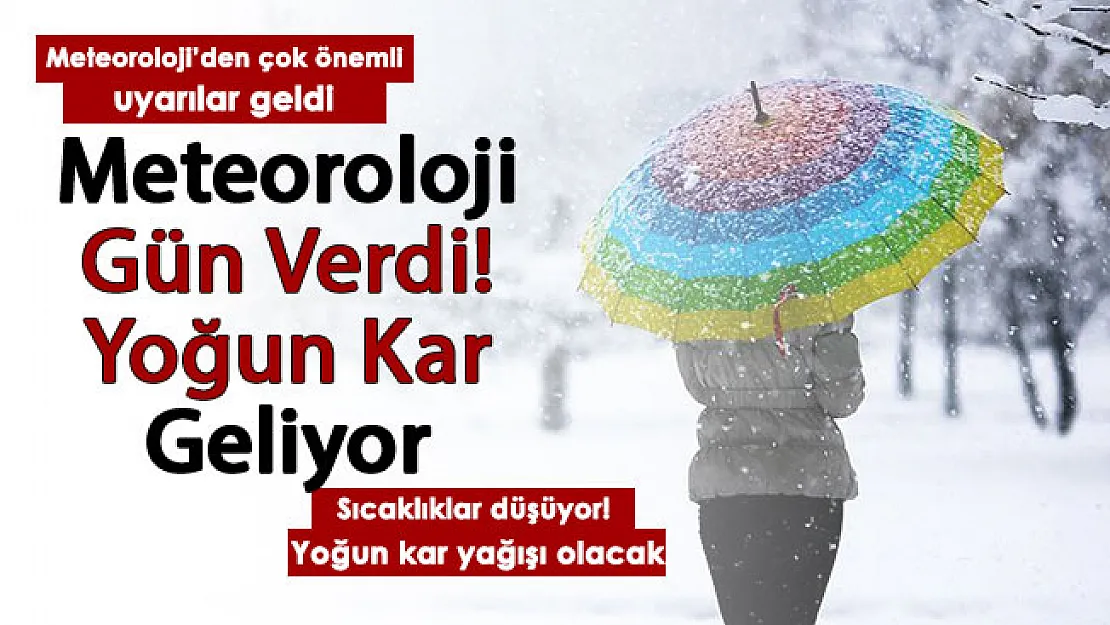 Meteoroloji gün vererek uyardı! Yoğun kar yağışı olacak! İşte yoğun yağışların olacağı iller