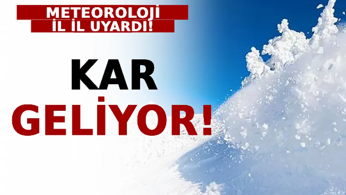 Meteoroloji İl İl Uyardı! Kar Geliyor