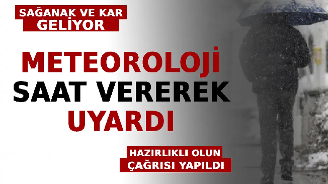 Meteoroloji Saat Vererek Uyardı: Sağanak Ve Kar Geliyor