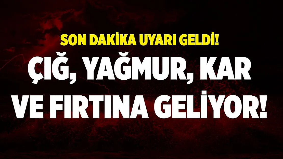 Meteoroloji son dakika uyardı! Çığ, kar, yağmur ve rüzgara karşı tedbirinizi alın!