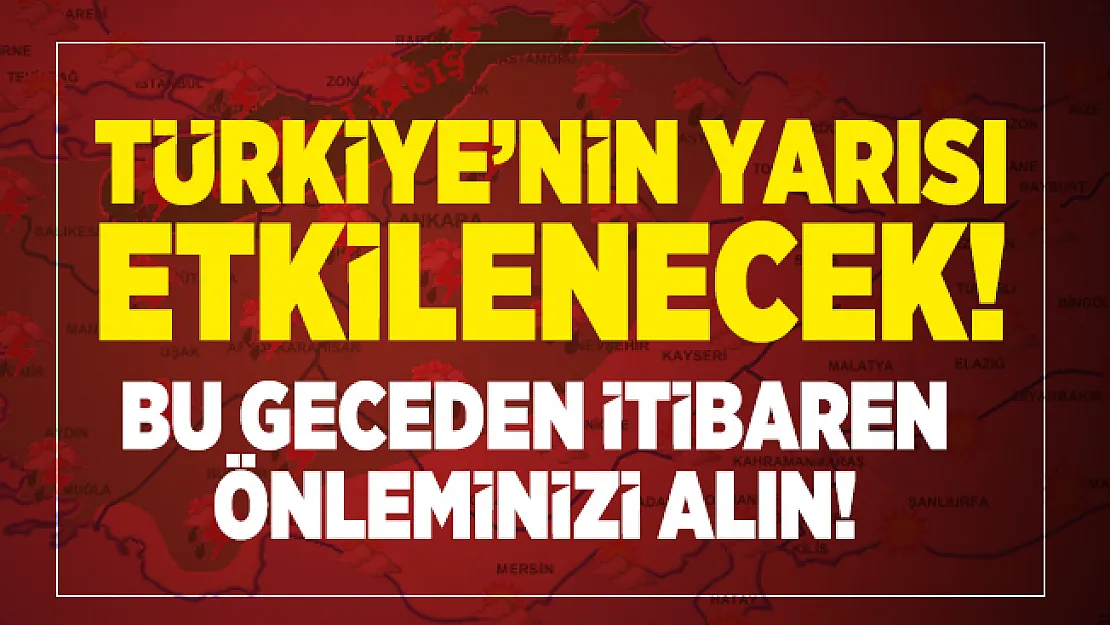 Meteoroloji Türkiye'yi etkisini alacak sağanak yağış uyarısı yaptı! Bu geceden itibaren önleminizi alın