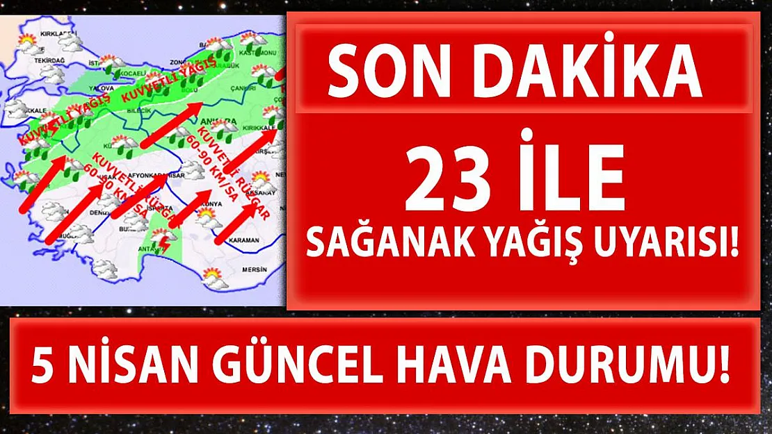 Meteoroloji'den 23 ile son dakika yağış uyarısı!