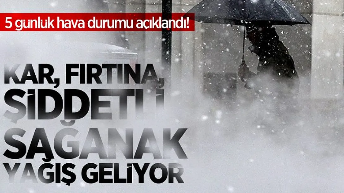 Meteoroloji'den son dakika kuvvetli sağanak ve kar yağışı uyarısı! Yağışlar tüm ülke genelinde etkili olacak