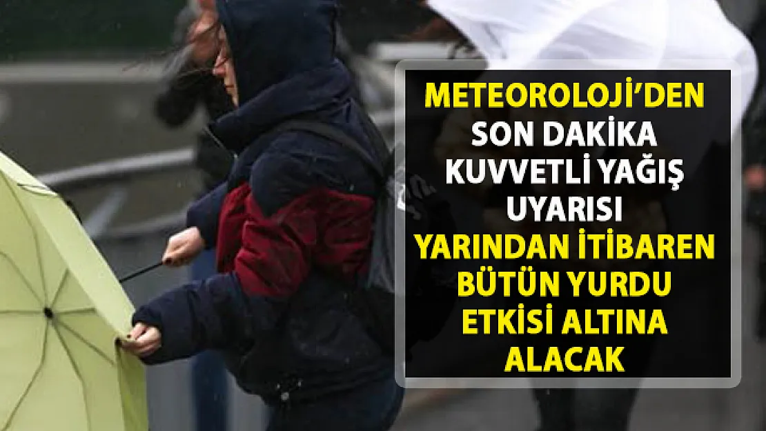Meteoroloji'den son dakika yağış uyarısı! Yarın havalar nasıl olacak? 2 Mayıs hava durumu!