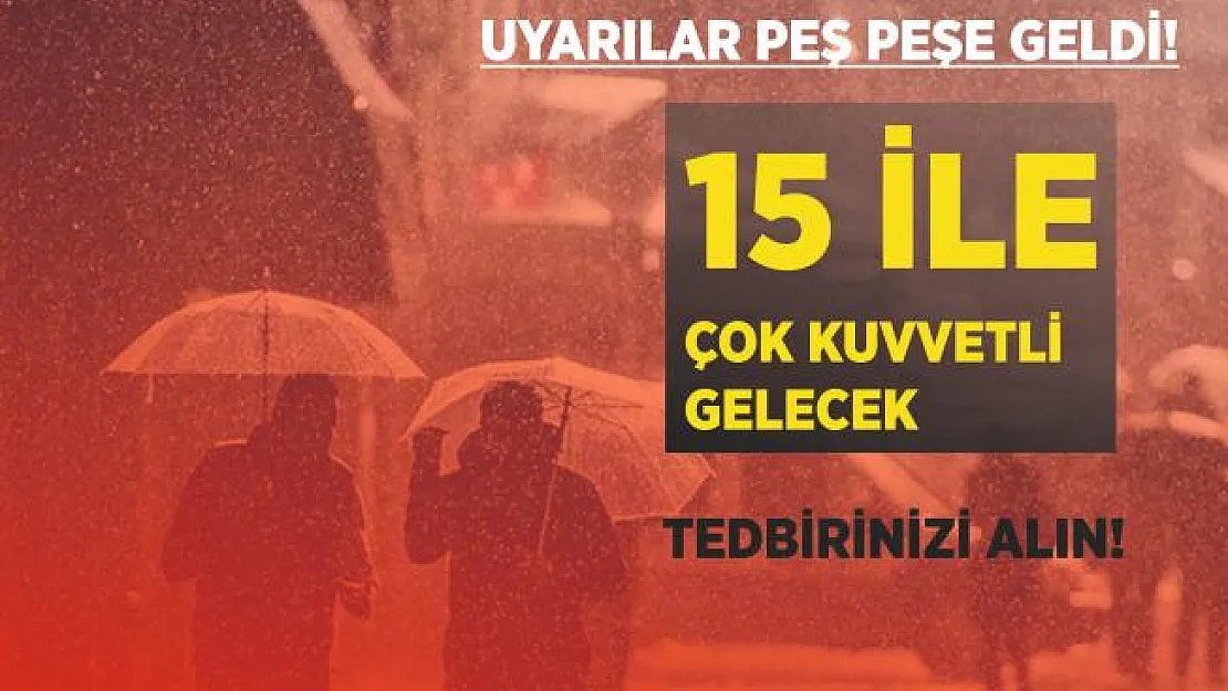 Meteoroloji'den uyarılar peş geldi! Sıcaklıklar birden düşecek! Kuvvetli ve etkili sağanak yağış geliyor' Önleminizi alın!