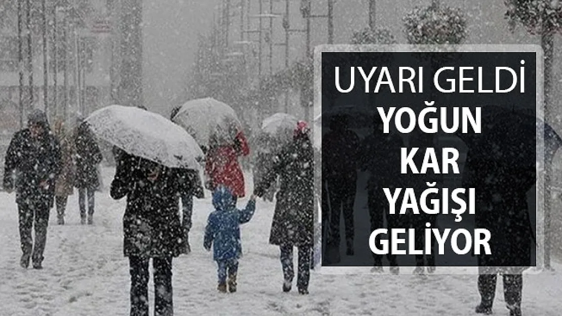 Meteoroloji'den Yoğun Kar Yağışı Uyarısı Geldi