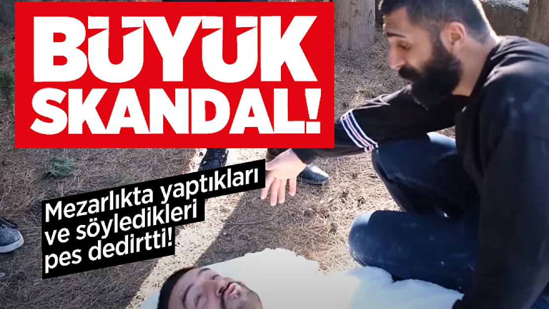Mezarlıkta büyük skandal! Söyledikleri ve yaptıkları ile pes dedirttiler!