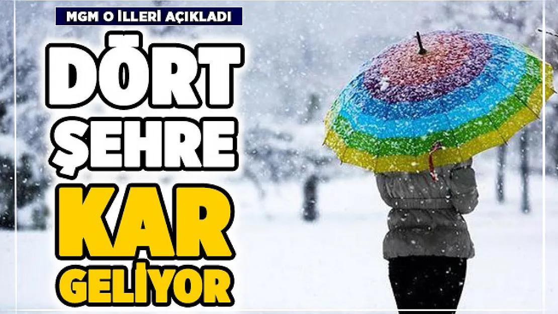 MGM duyurdu: 4 şehre kar yağışı geliyor! Hava sıcaklıkları sert düşecek
