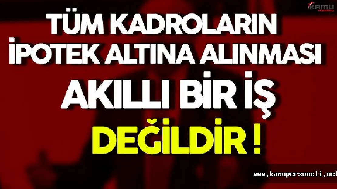 MHP Bursa Milletvekili Bütün Kadroların İpotek Altına Alınması Hakkında Konuştu