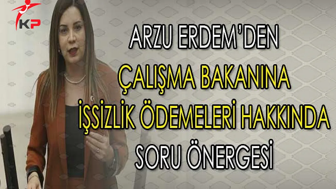 MHP Milletvekili Arzu Erdem'den Bakan Sarıeroğlu'na İşsizlik Ödemeleri Hakkında Soru Önergesi