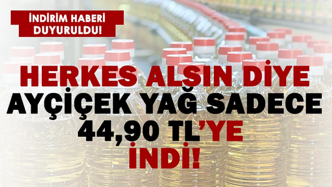 Migros herkes alsın diye ayçiçek yağında büyük indirim yaptı!  Sadece 44,90 TL