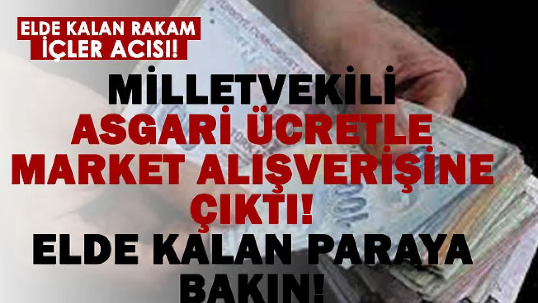 Milletvekili asgari ücret market alışverişi yaptı! Bakın cebinde kaç lirası kaldı!