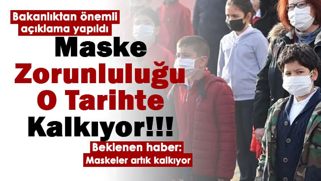 Milli Eğitim Bakanı Özer müjdeyi duyurdu: Okullarda maske zorunluluğu o tarihte kalkıyor