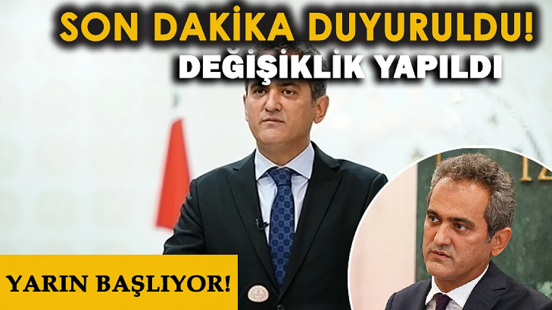Milli Eğitim Bakanı Özer son dakika duyurdu! Yarından itibaren başlıyor!