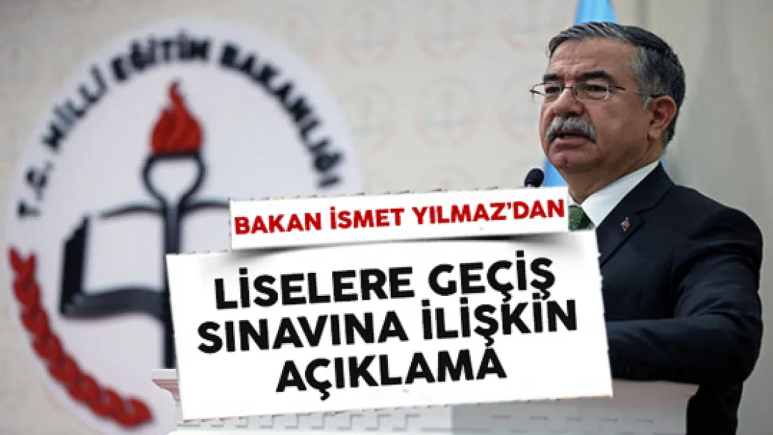 Milli Eğitim Bakanı Yılmaz'dan LGS'ye Yönelik Açıklamalar