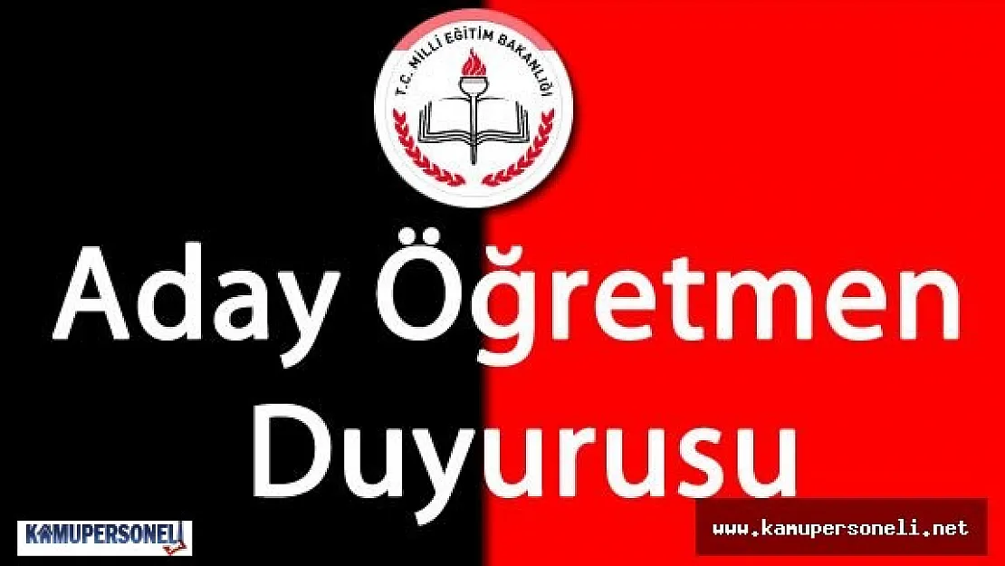 Milli Eğitim Bakanlığı'ndan Aday Öğretmen Sınavları Hakkında Duyuru