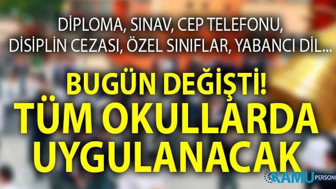 Milli Eğitim Bakanlığı'ndan Okullara Yeni Düzenleme! Liselerde özel sınıflar ve yabancı dil hazırlık sınıfları...
