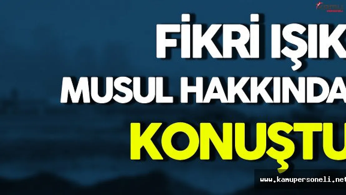 Milli Savunma Bakanından Musul Açıklaması