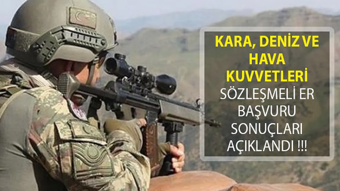 Milli Savunma Bakanlığı Kara Deniz Ve Hava Kuvvetleri Komutanlıklarına Sözleşmeli Er Başvuru Sonucu Açıklandı