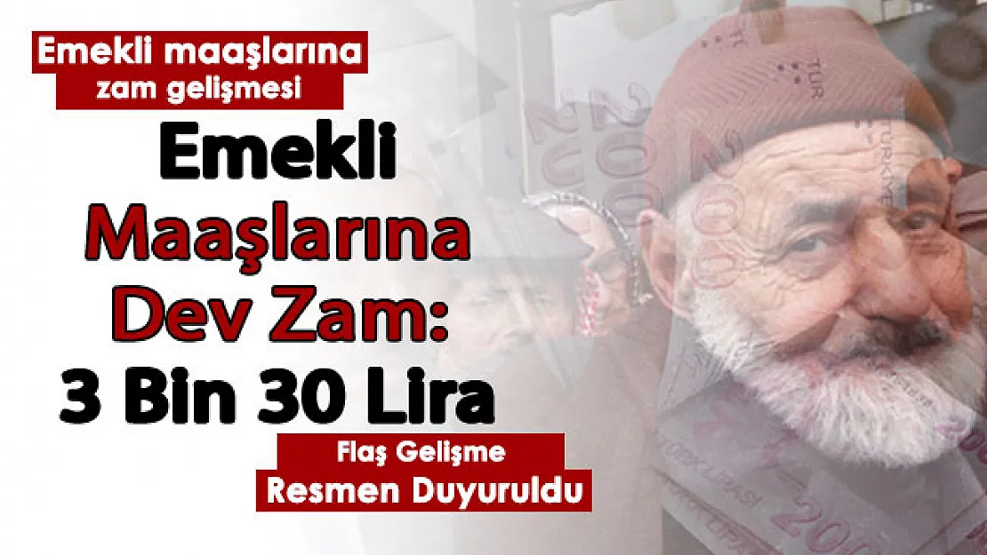 Milyonlarca emekliye sevindiren haber! Maaşlara dev zam: Emekli maaşı 3 bin 30 lira