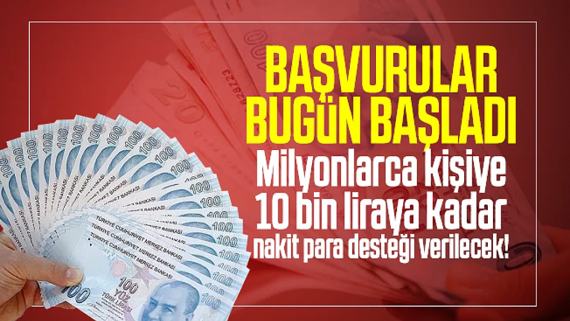 Milyonlarca kişiye 10 bin liraya kadar nakit desteği verilecek! Temel İhtiyaç Desteği'ne başvurular bugün başladı