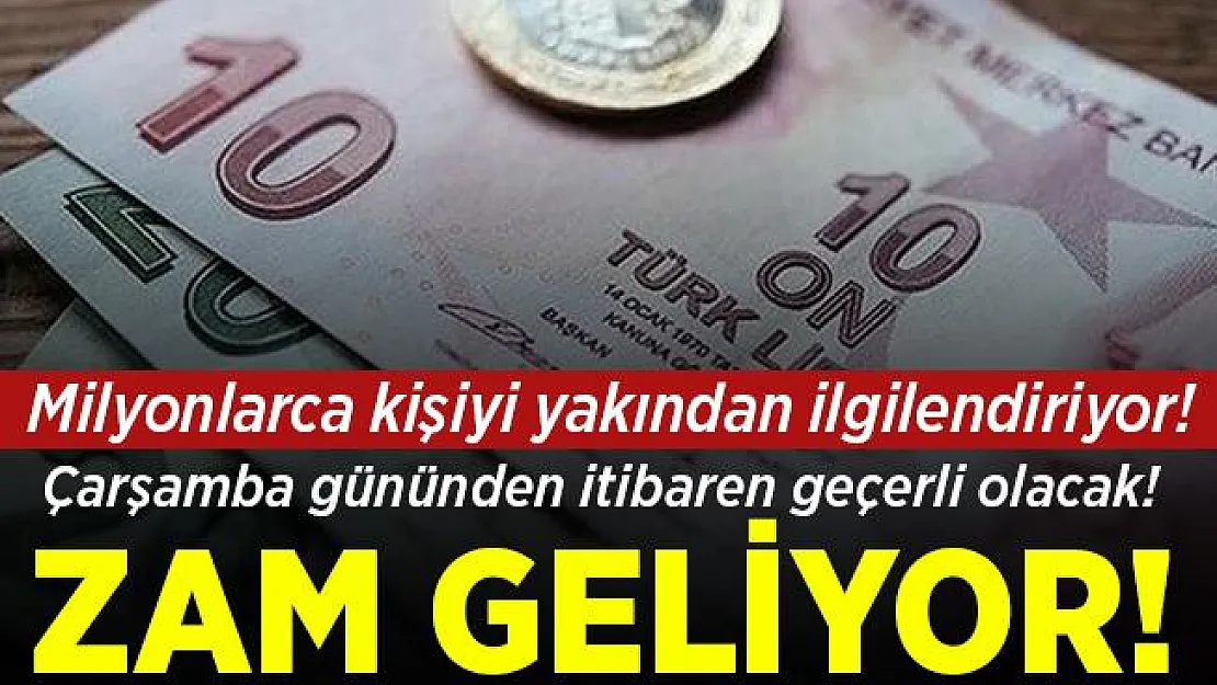 Milyonlarca kişiye kötü haber! Zam geliyor! Çarşamba gününden itibaren geçerli olacak!