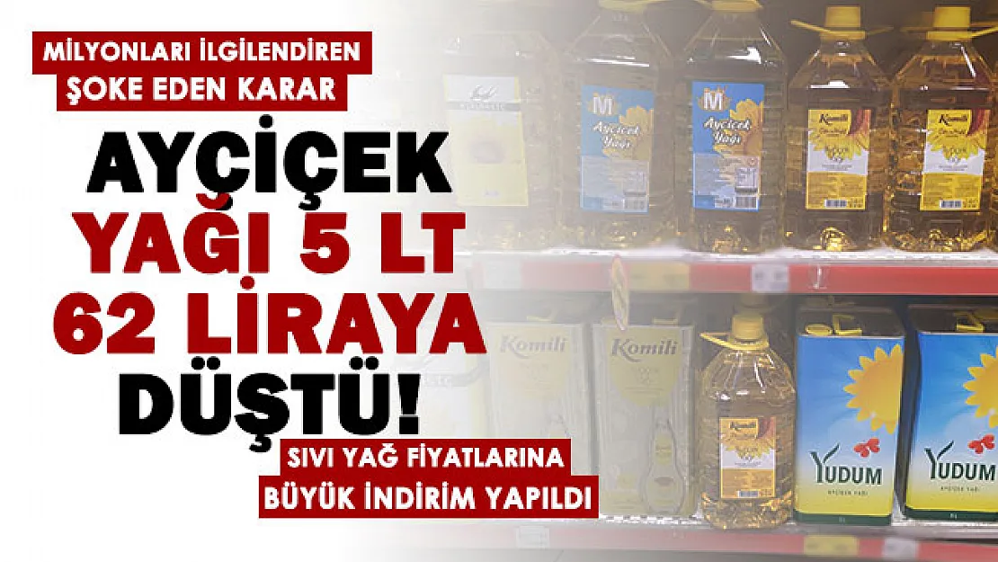 Milyonlarca vatandaşı şoke eden karar! 5 litre ayçiçek yağ fiyatlarına büyük indirim yapıldı: O markette sıvı yağ 62 liraya düştü