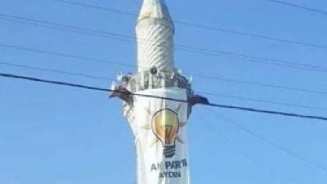 Minareye Parti Bayrağı Asıldı, inceleme Başlatıldı! Düzce'de Ezan okunurken ıslık ve silah sesleri