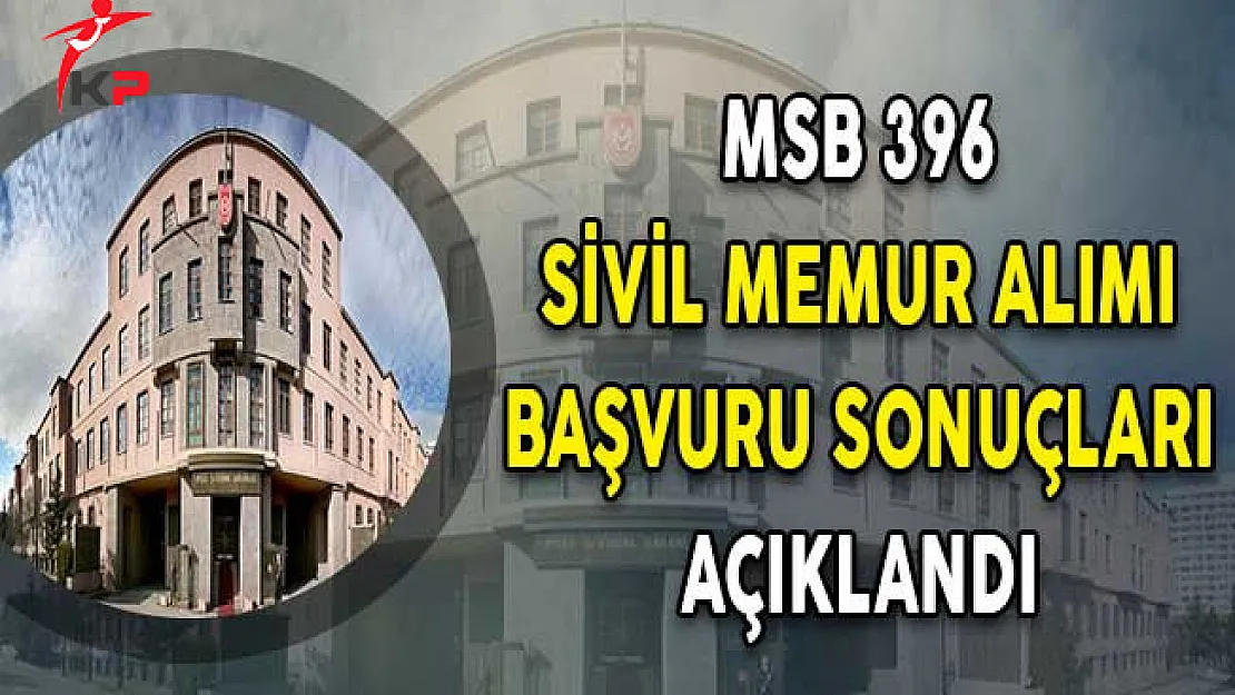 MSB 396 Sivil Memur Alımı Başvuru Sonuçları Açıklandı