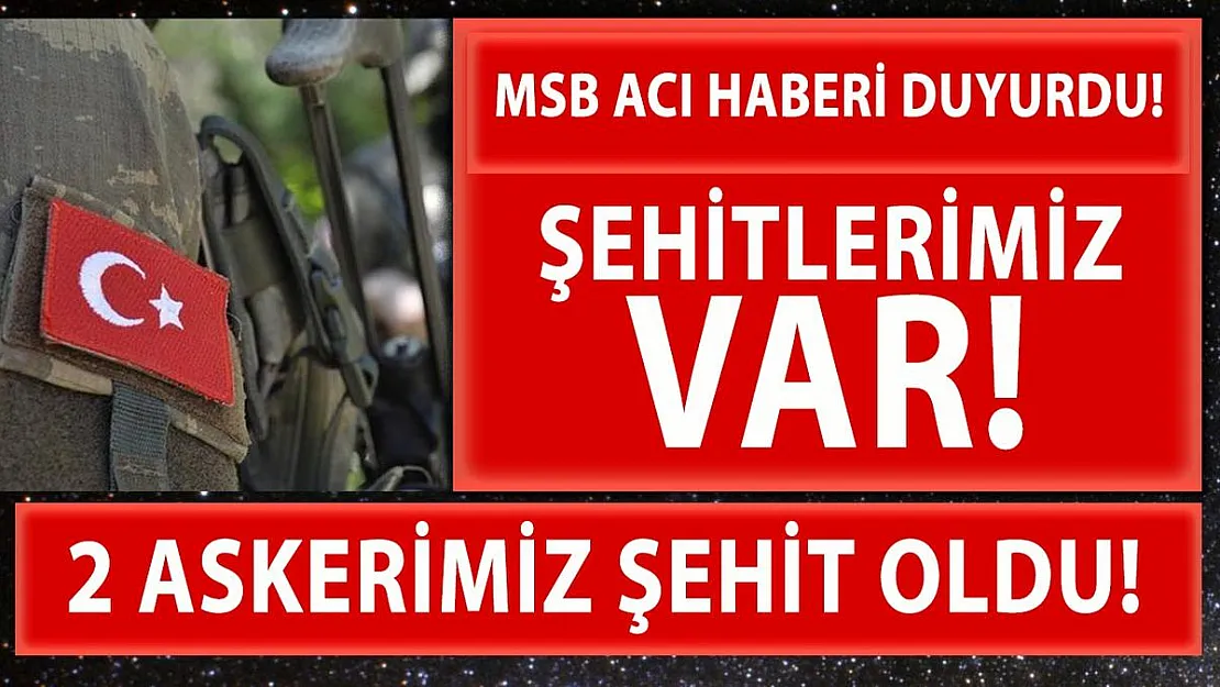 MSB acı haberi duyurdu! Terör saldırısında 2 askerimiz şehit oldu!