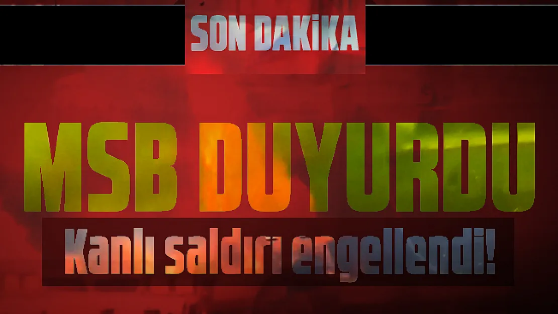 MSB Son dakika duyurdu: Kanlı saldırı engellendi!