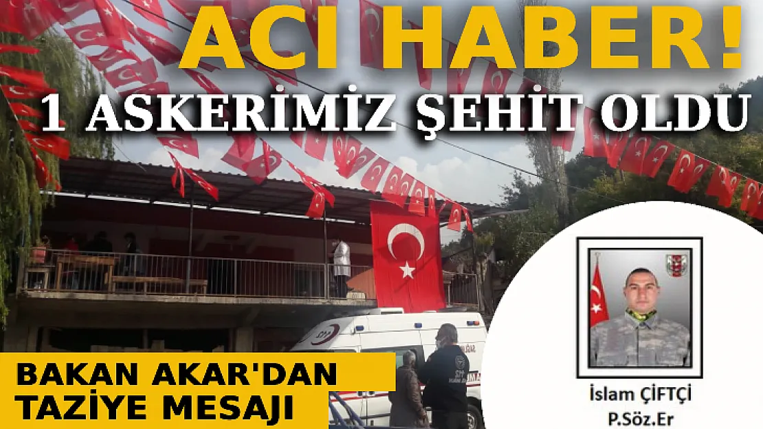 MSB'den Acı Haber: 1 Askerimiz Şehit Oldu!