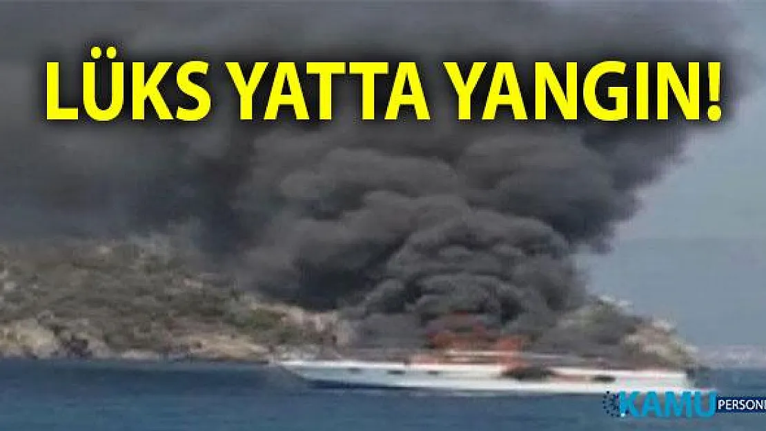 Muğla'nın Marmaris ilçesinde bir yatta yangın çıktı