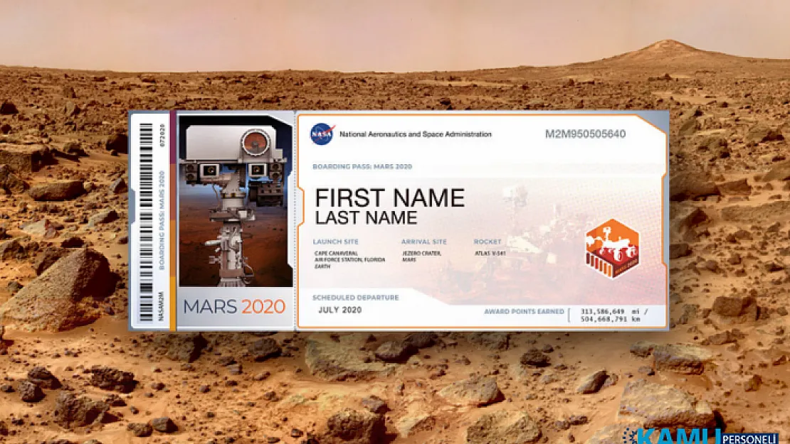 NASA 2020 Bileti Nasıl Alınır? NASA Mars Bileti İsim Yazdırma ve Bilet Alma Ekranı