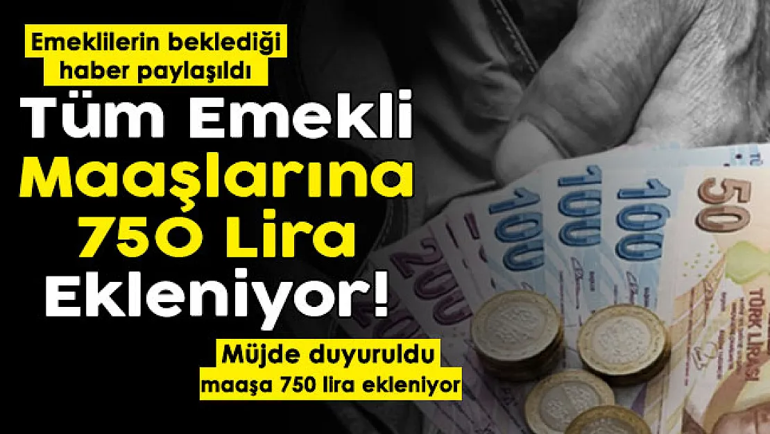 O bankadan maaş alan emeklilere müjde! Tüm emeklilerin maaşlarına 750 lira ekleniyor