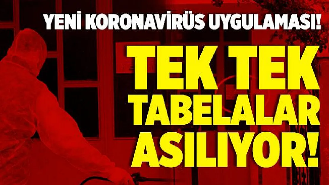 O ilde yeni koronavirüs uygulaması başladı! Yaşadıkları yerler belirlenerek, tek tek tabelalar asılıyor!
