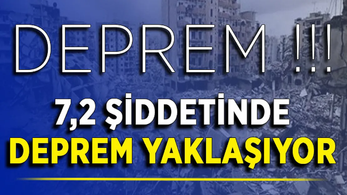 O İlimiz İçin 7,2'lik Deprem Uyarısı ! Deprem Gittikçe Yaklaşıyor