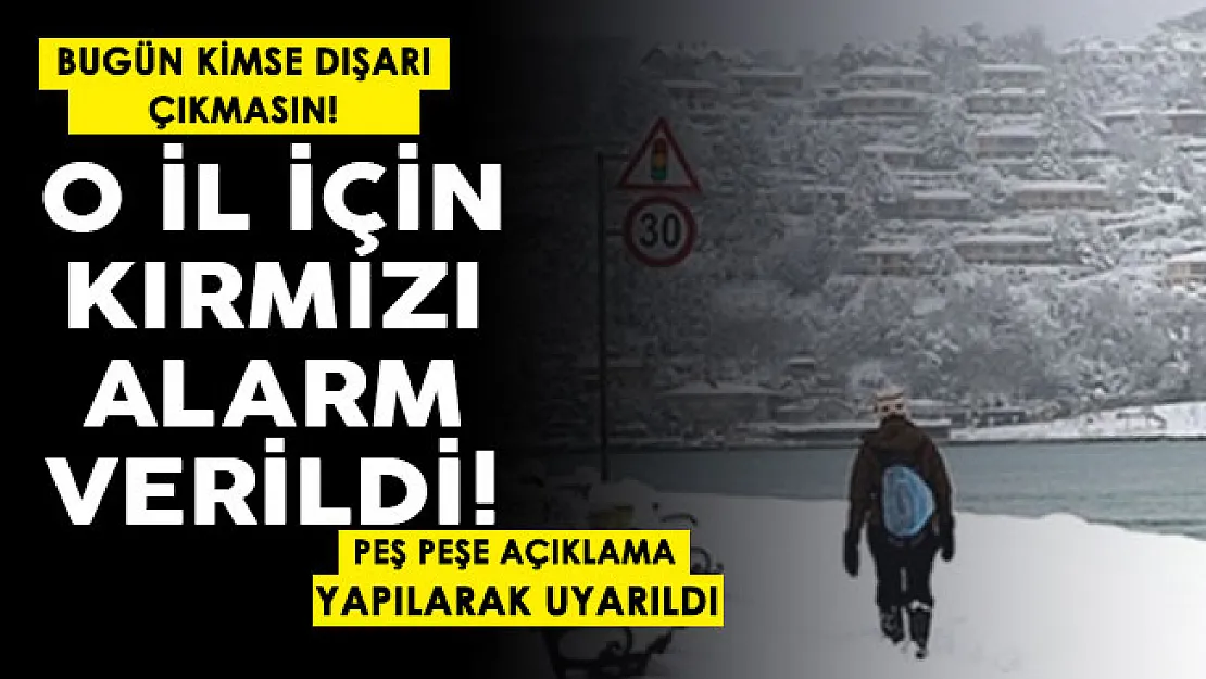 O ilimiz için sabah saatlerinde kırmızı alarm verildi! Bugün dışarı çıkmayın