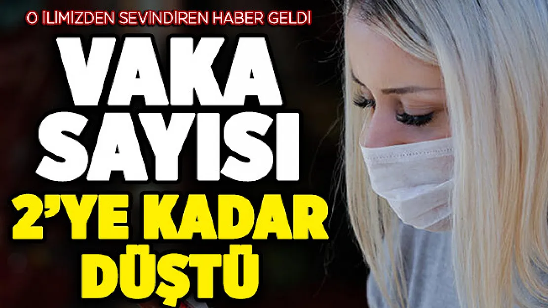 O ilimizden sevindiren haber geldi! Vaka sayısı 2'ye kadar düştü