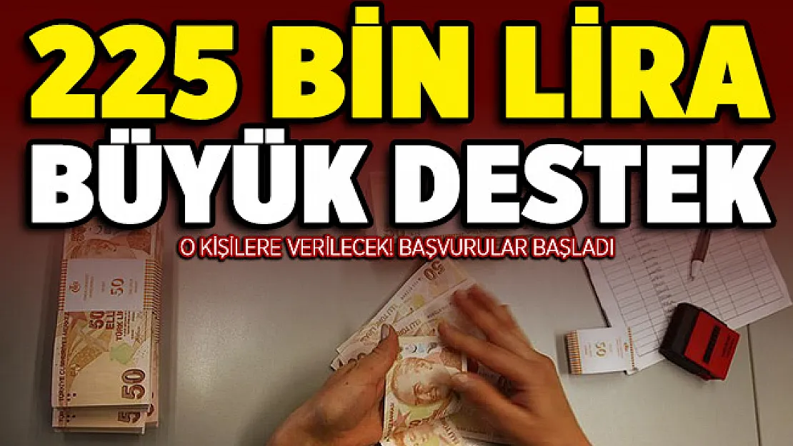 O kişilere büyük destek: 225 bin liraya kadar verilecek! Başvurular başladı