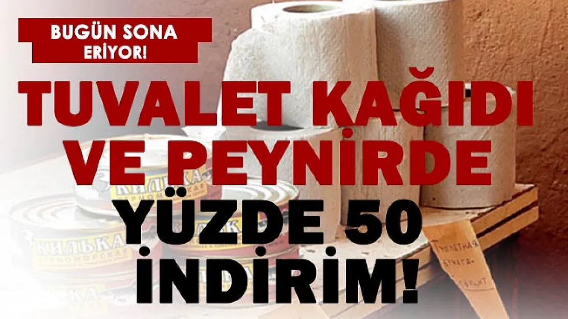 O market peynir ve tuvalet kağıdında yüzde 50 indirim yaptı! Bugün sona eriyor!