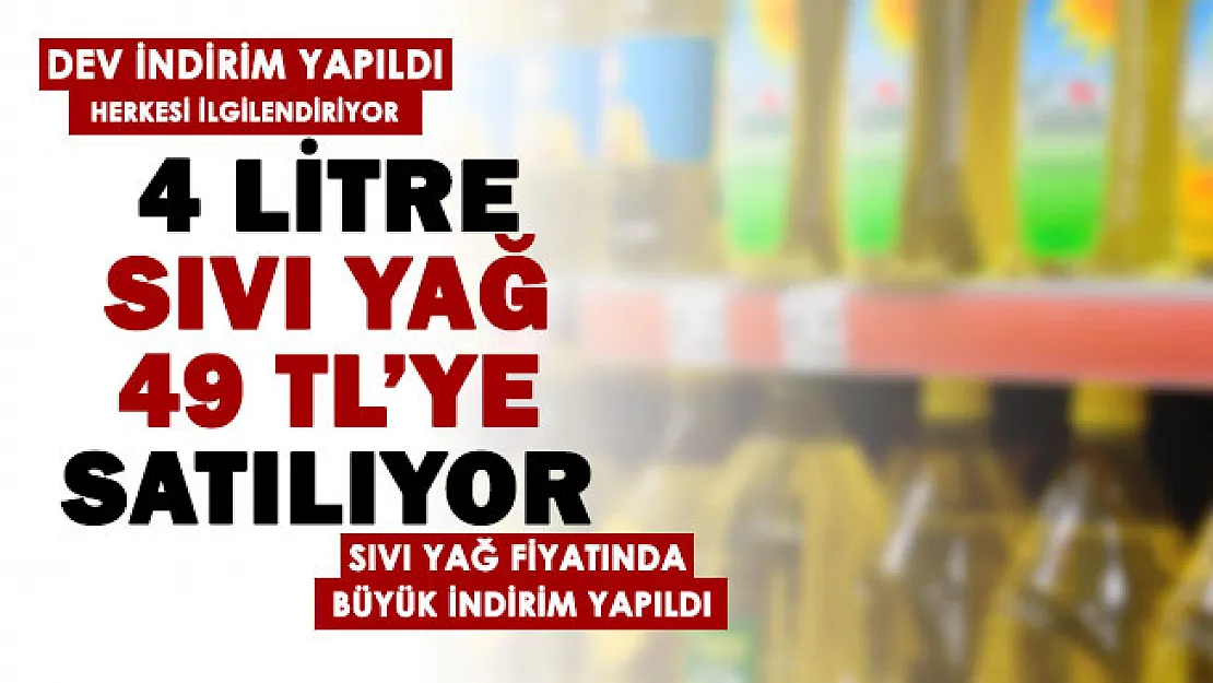 O markette sıvı yağ fiyatlarında dev indirim yapıldı! 4 LT sıvı yağ 49 liraya satılmaya başlandı: İmkanı olan şimdi alışveriş yapsın