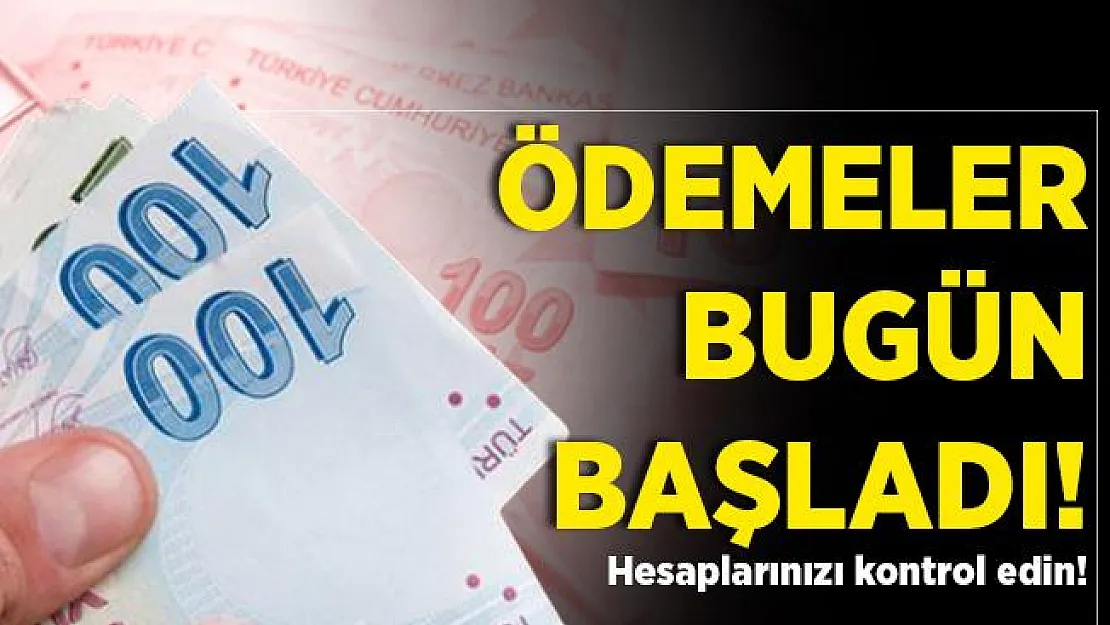 Ödemeler bugün başladı! Hesaplarınızı kontrol edin!